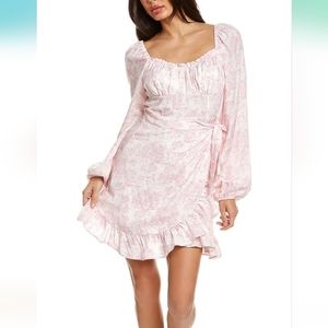 Pink and white BCBGeneration wrap dress XS
